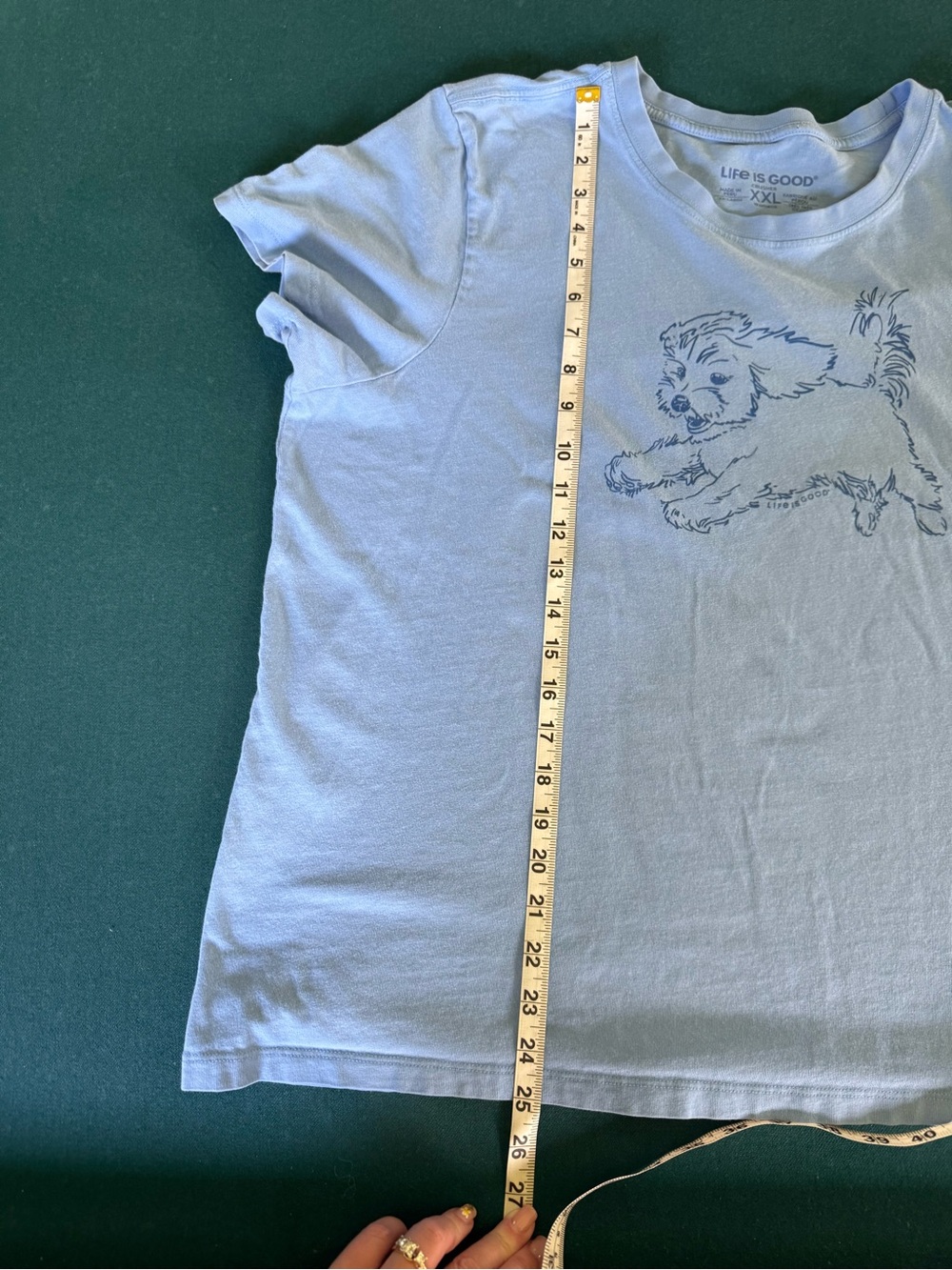 Life Is Good Women’s Flying Doodle Short Sleeve Crusher Tee Blue Size XXL - Picture 7 of 9